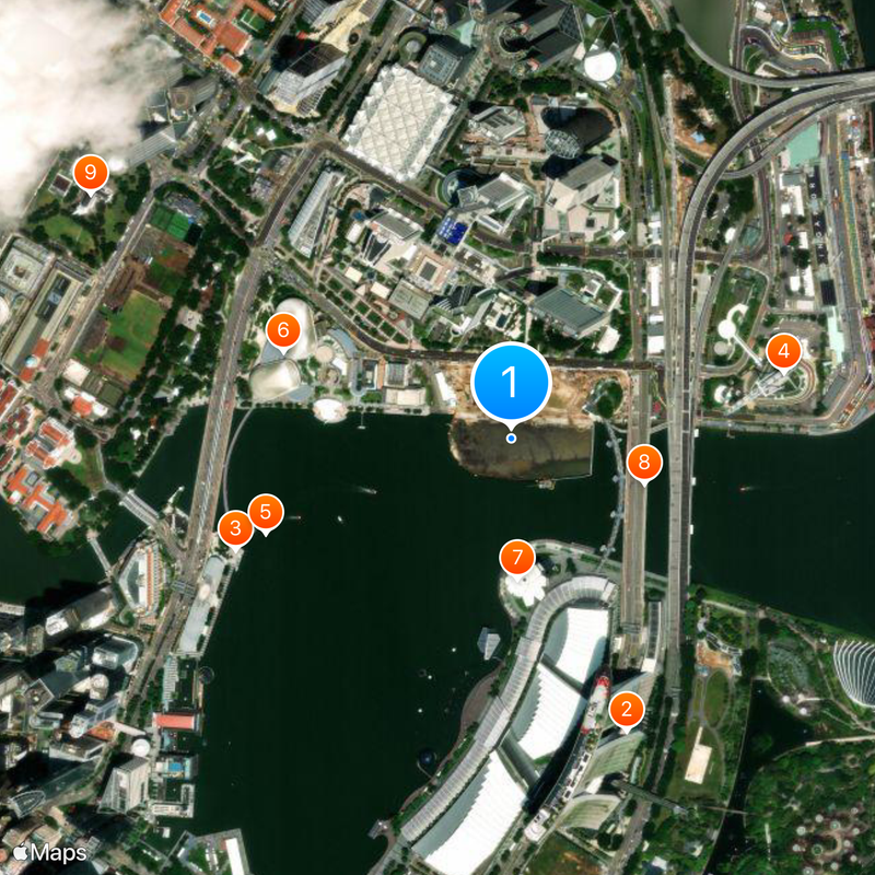 The Float at Marina Bay Kaart