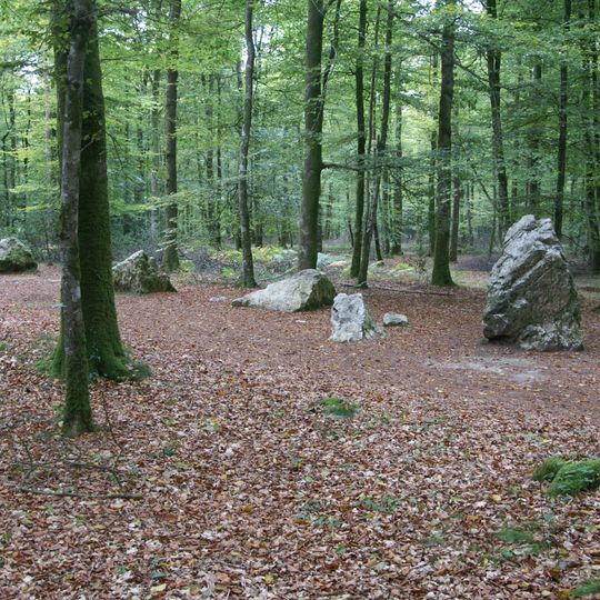 Pierre courcoulée and cordon des Druides