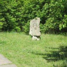 Kamenná plastika Oheň u cesty z Radonic do Vintířova