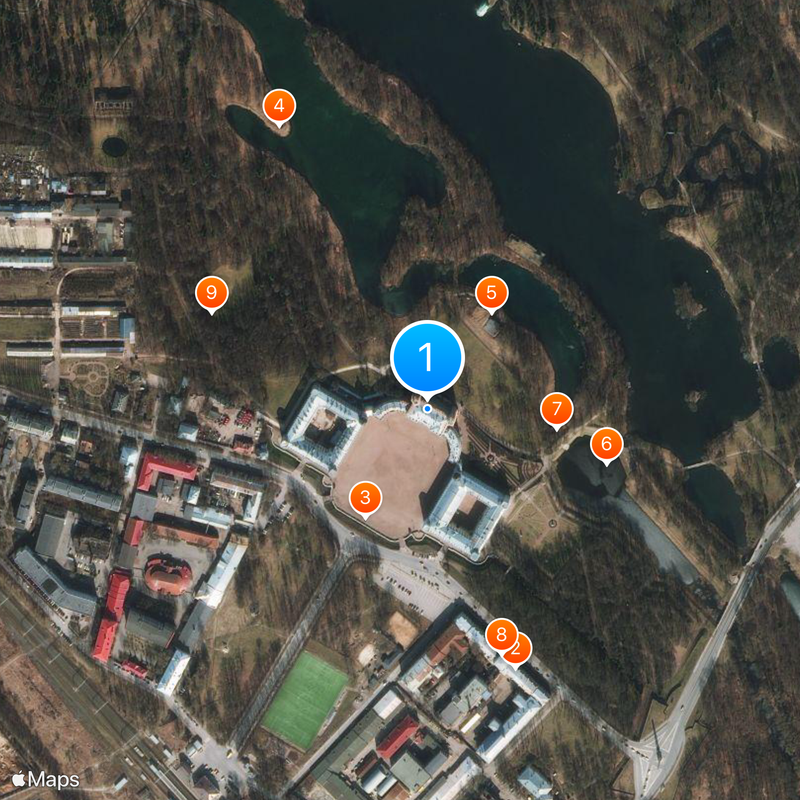 Palais de Gatchina Carte