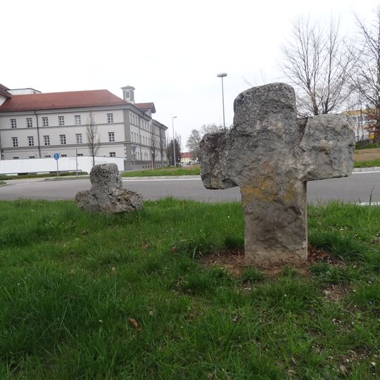 Two stone crosses
