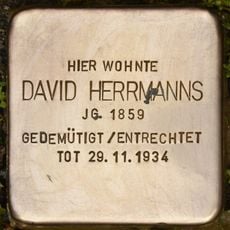 Stolperstein dedicated to David Herrmanns