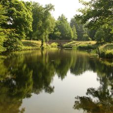 Footbridge in Menagerie Wood approximately 200 metres south east of Cascade Bridge in Bretton Park