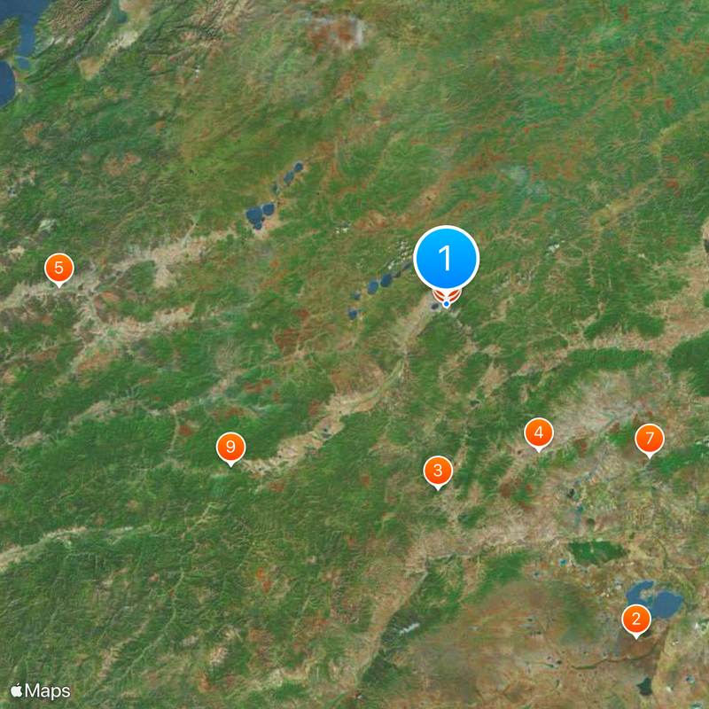 Óblast de Chitá Mapa