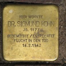 Stolperstein à la mémoire de Sigmund Kohn