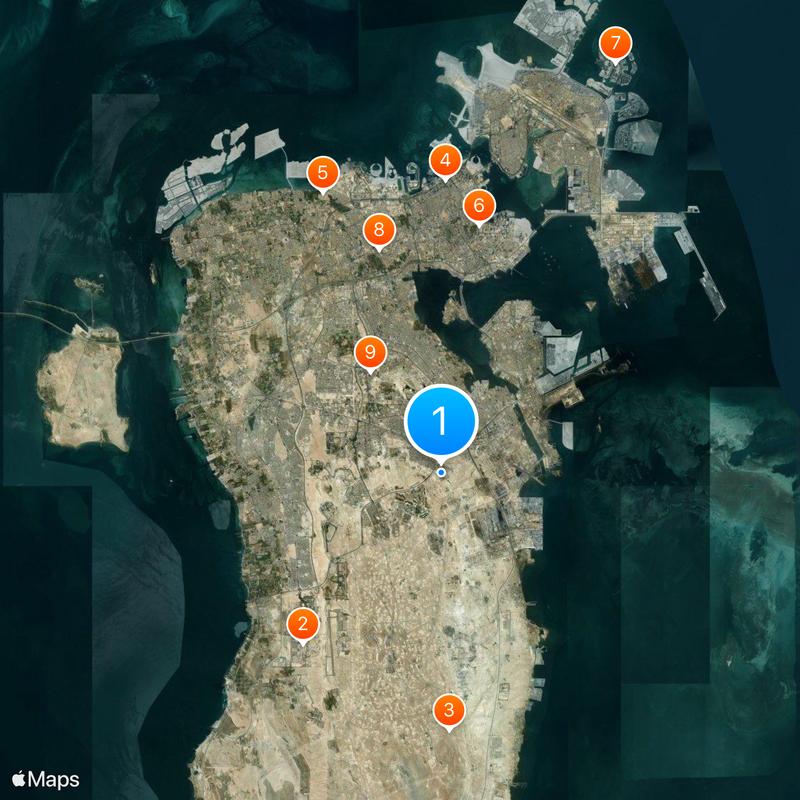 Royal Bahraini Air Force Map