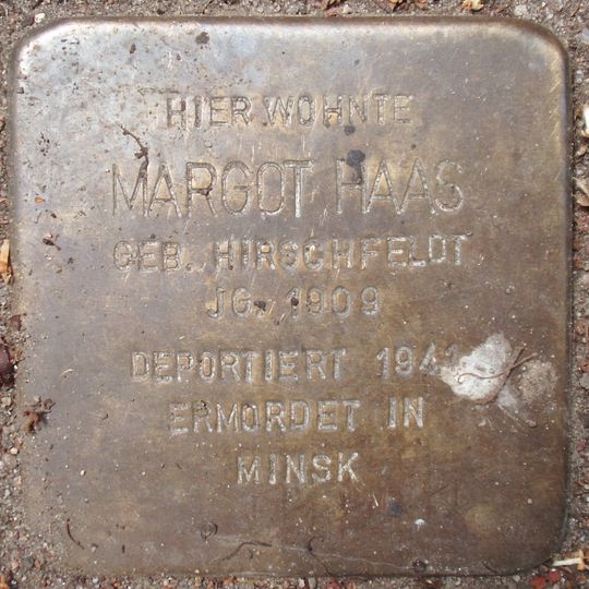 Stolperstein dedicated to Margot Haas