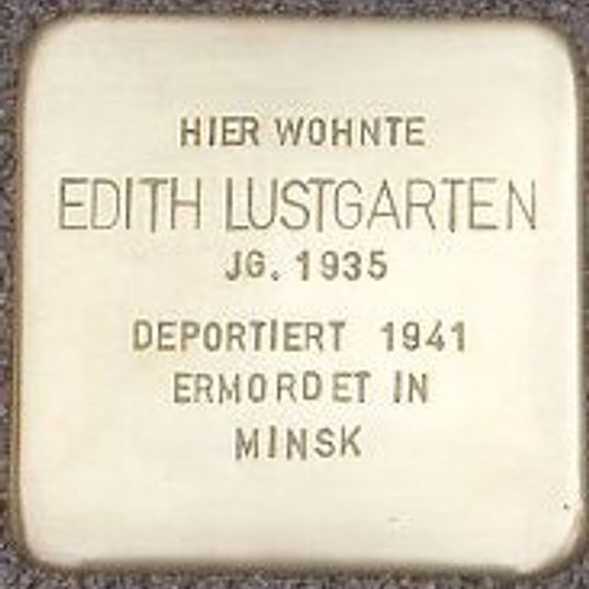 Stolperstein en memoria de Edith Lustgarten