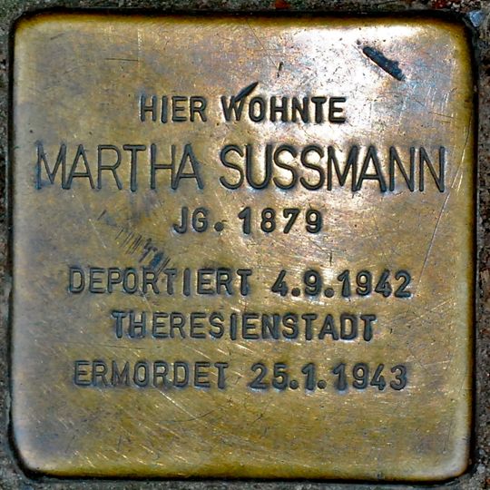 Stolperstein en memoria de Martha Sussmann