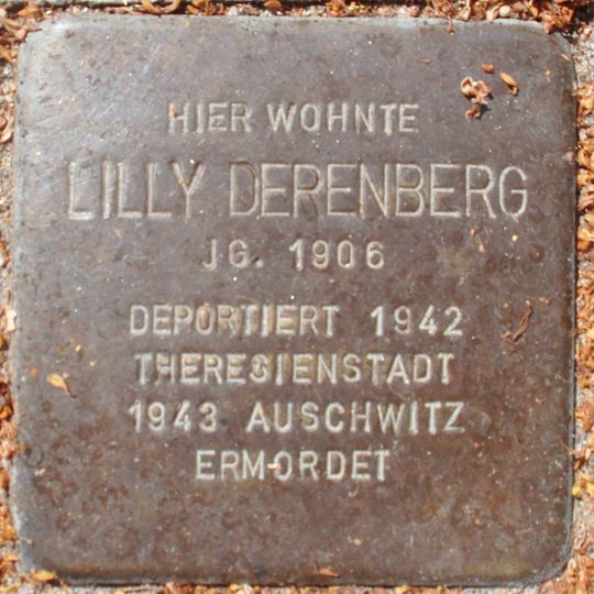 Stolperstein dedicated to Lilly Derenberg