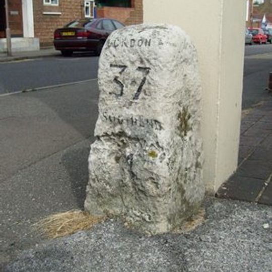 Milestone, at jct with Meadow Road