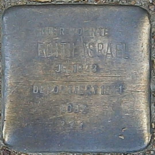 Stolperstein dedicated to Edith Israel