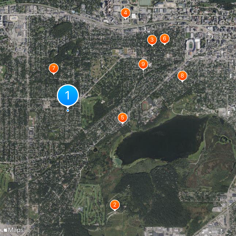 Herbert and Katherine Jacobs First House Karte