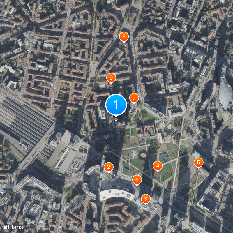 Bosco Verticale Karte