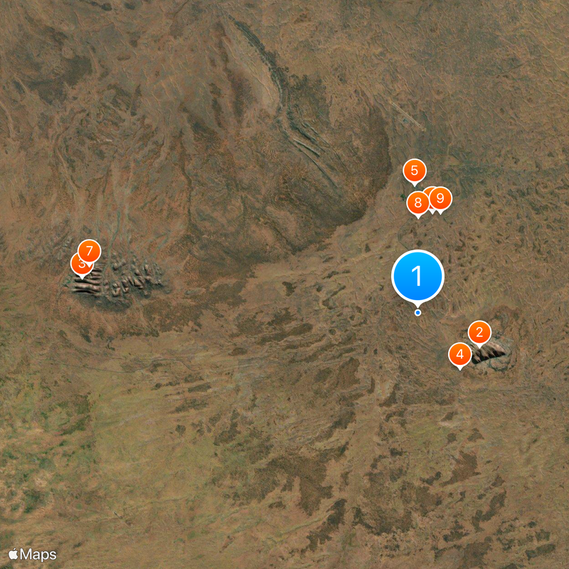 Uluṟu-Kata Tjuṯa National Park Map