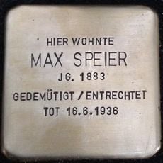 Stolperstein dedicated to Max Speier