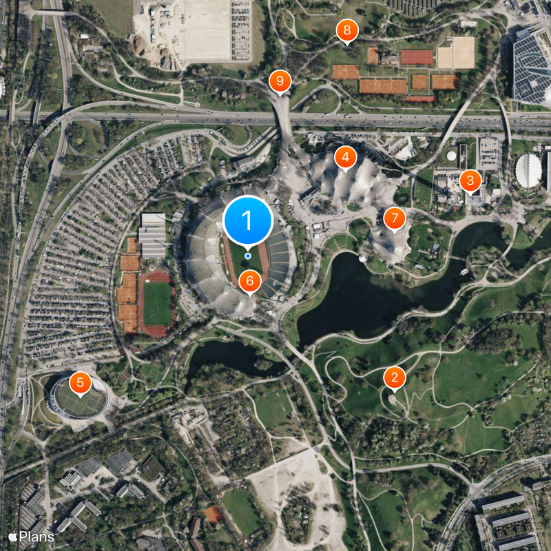 Estadio Olímpico de Múnich Mapa