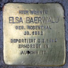 Stolperstein dedicated to Elsa Baerwald