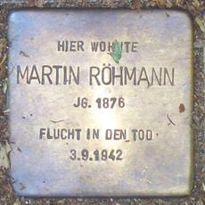 Stolperstein dedicated to Martin Röhmann