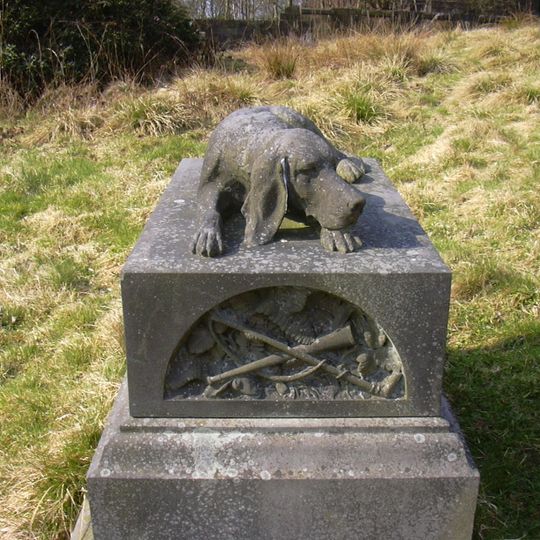 Harrier Hound Monument To Methusalah Yates In Churchyard To South Of Church Of St. Nicholas With St. John
