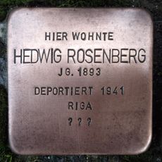 Stolperstein à la mémoire de Hedwig Rosenberg