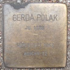 Stolperstein dedicated to Gerda Polak