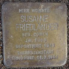 Stolperstein dedicated to Susanne Friedländer