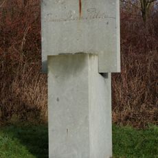 Kamenná plastika Hold Raineru Maria Rilkemu u Cesty přátelství z Bílky do Bořislavi