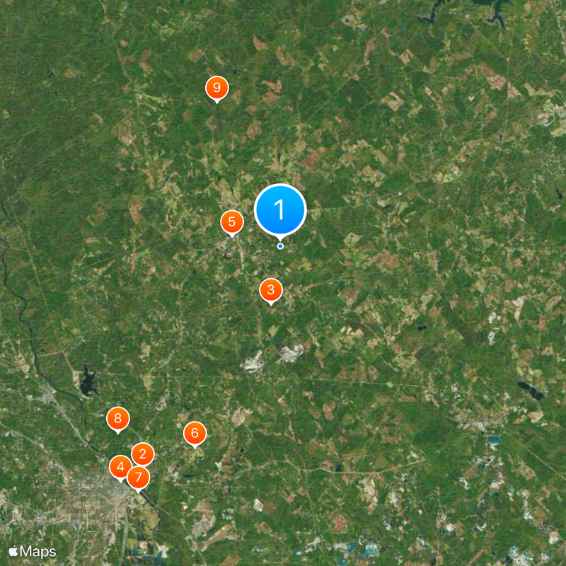 Georgia in the American Civil War Map