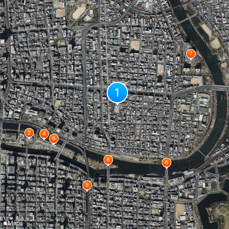 Ōsaka Tenman-gū Kaart