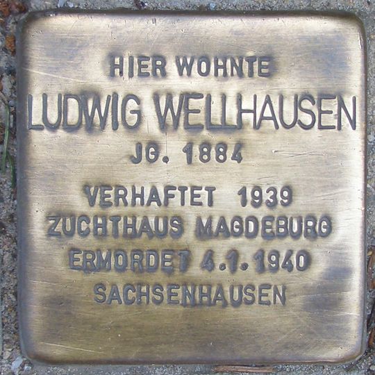 Stolperstein à la mémoire de Ludwig Wellhausen