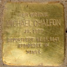 Stolperstein dedicated to Michael Chalfon