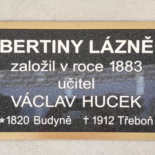 Plaque to Václav Hucek