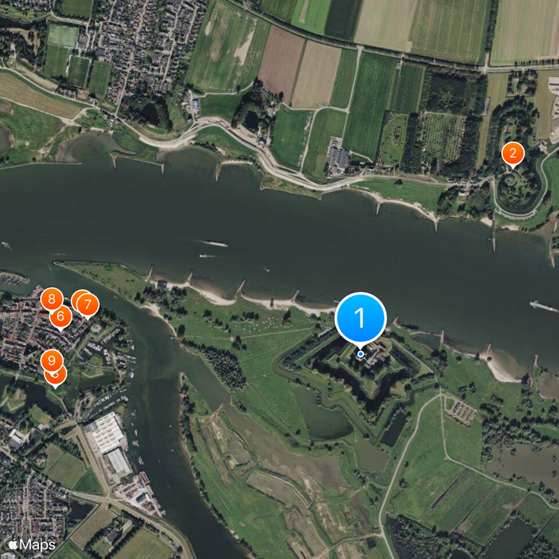 Slot Loevestein Kaart