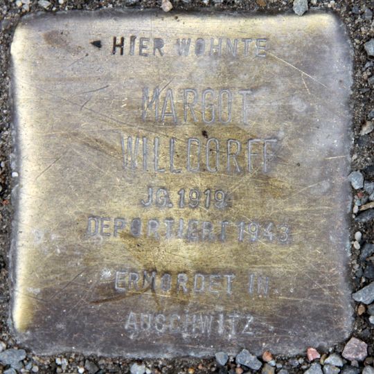 Stolperstein em memória de Margot Willdorff