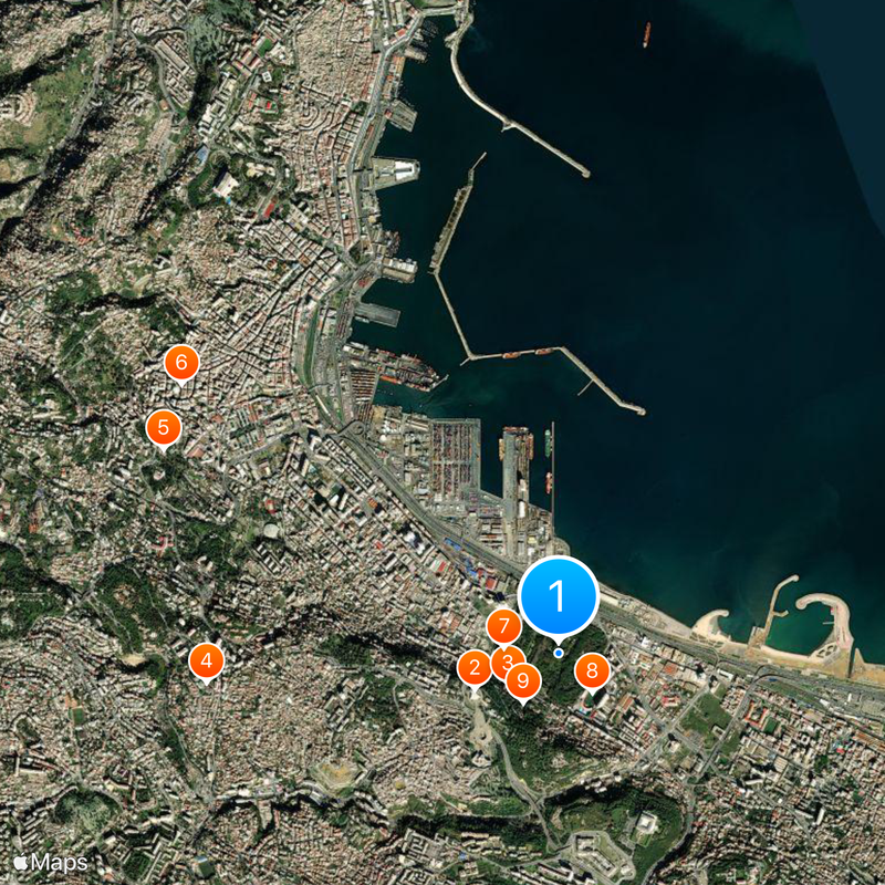 Botanical Garden of Hamma Kaart