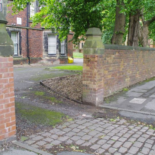 Wall to west of Church of St Elisabeth