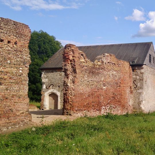 Woking Palace moated site, fishponds and ruins at Oldhall Copse