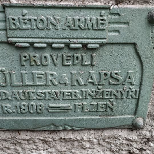 Pamětní deska stavby mostu u Kalikovského mlýna