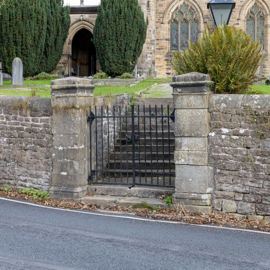 Pair Of Gatepiers At Entrance To Churchyard To South Of The Church Of St Wilfrid