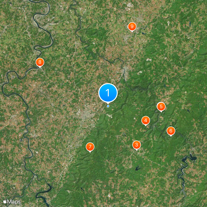 Fayette County Kaart