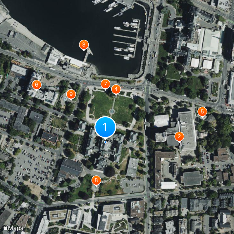 British Columbia Parliament Buildings Mappa