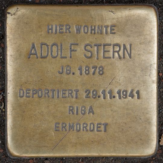 Stolperstein en memoria de Adolf Stern