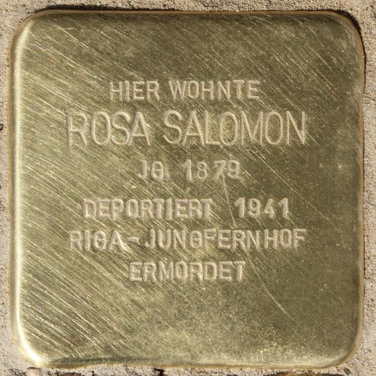 Stolperstein en memoria de Rosa Salomon