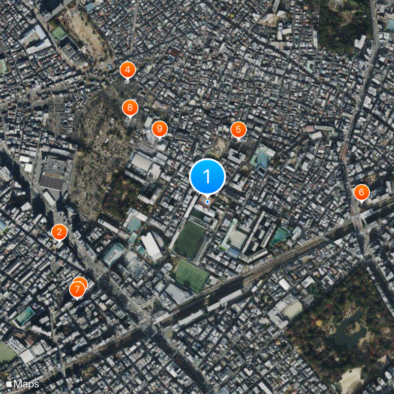 Hongō Junior and Senior High School Map