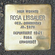 Stolperstein à la mémoire de Rosa Lissauer