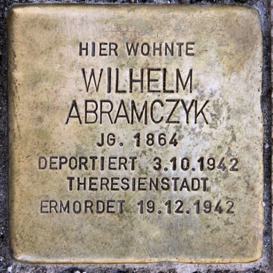 Stolperstein en memoria de Wilhelm Abramczyk