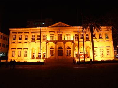 At night