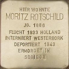 Stolperstein dedicated to Moritz Rotschild