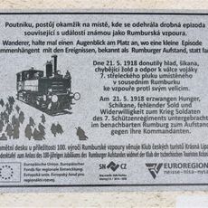 Pamětní deska Rumburské vzpoury na nádraží v Krásné Lípě